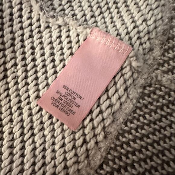 Calypso St. Barth gray & white knit open front cardigan size S - Picture 7 of 11